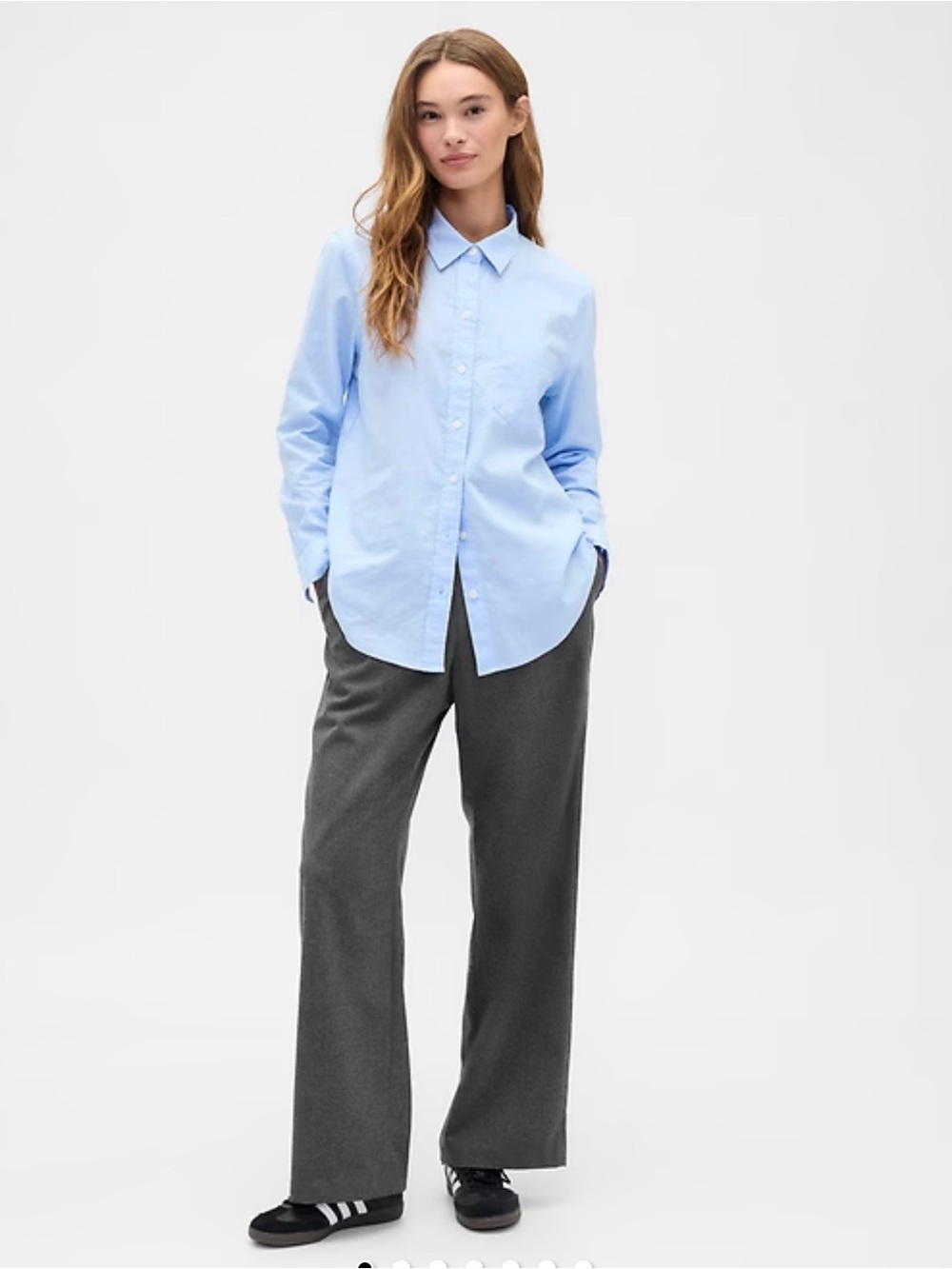 Gap Recycled Mid Rise Easy Wide-Leg Pants size S